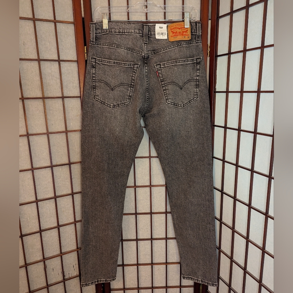 Levi's 512 Slim Taper Grey Sz 30x32 - Picture 5 of 8